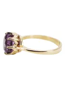 14K Yellow gold Amethyst Ring Vintage Jewlery vrc157y